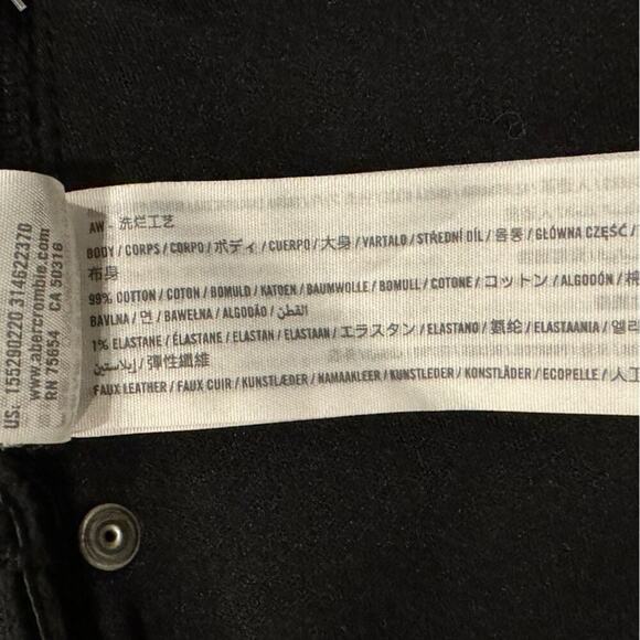 ABERCROMBIE & FITCH MIXED FABRIC ULTRA HIGH RISE ANKLE STRAIGHT JEAN SIZE 26 XS - Picture 5 of 8